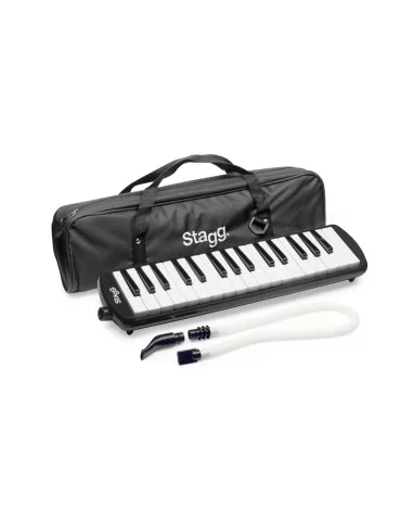  STAGG MELOSTA32 BK Black plastic melodica with 32 keys and black bag|MusicGoodDeal 