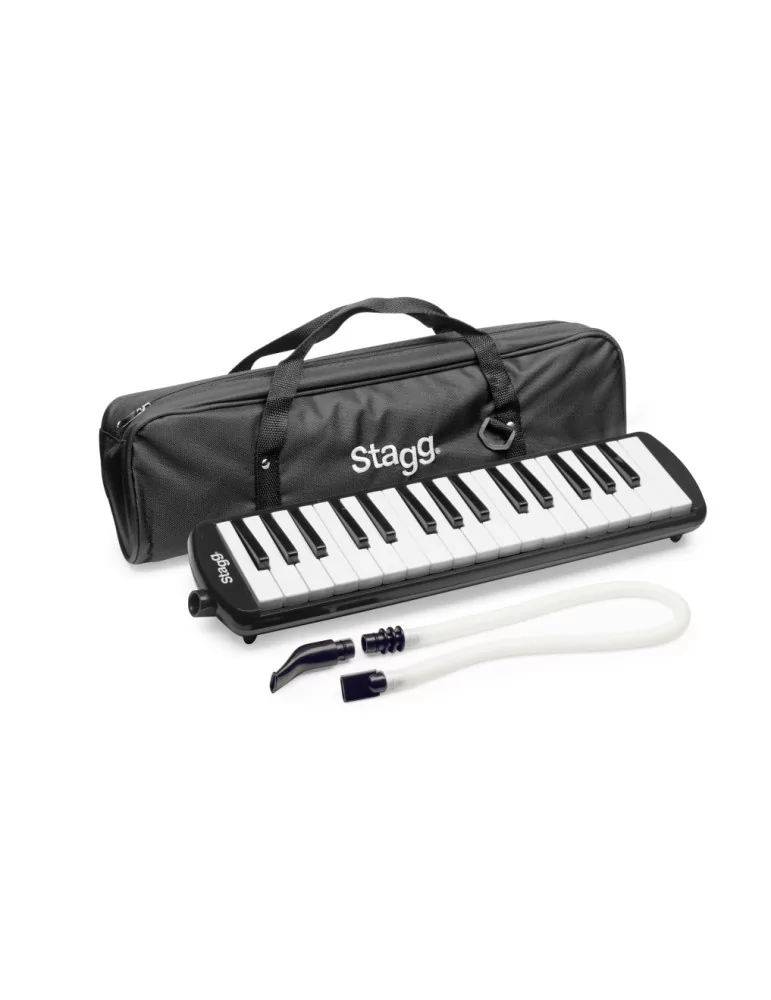  STAGG MELOSTA32 BK Black plastic melodica with 32 keys and black bag|MusicGoodDeal 