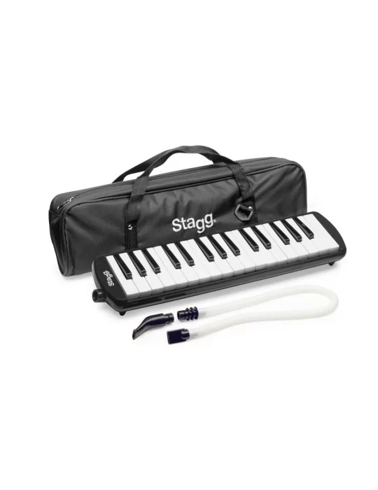  STAGG MELOSTA32 BK Black plastic melodica with 32 keys and black bag|MusicGoodDeal 