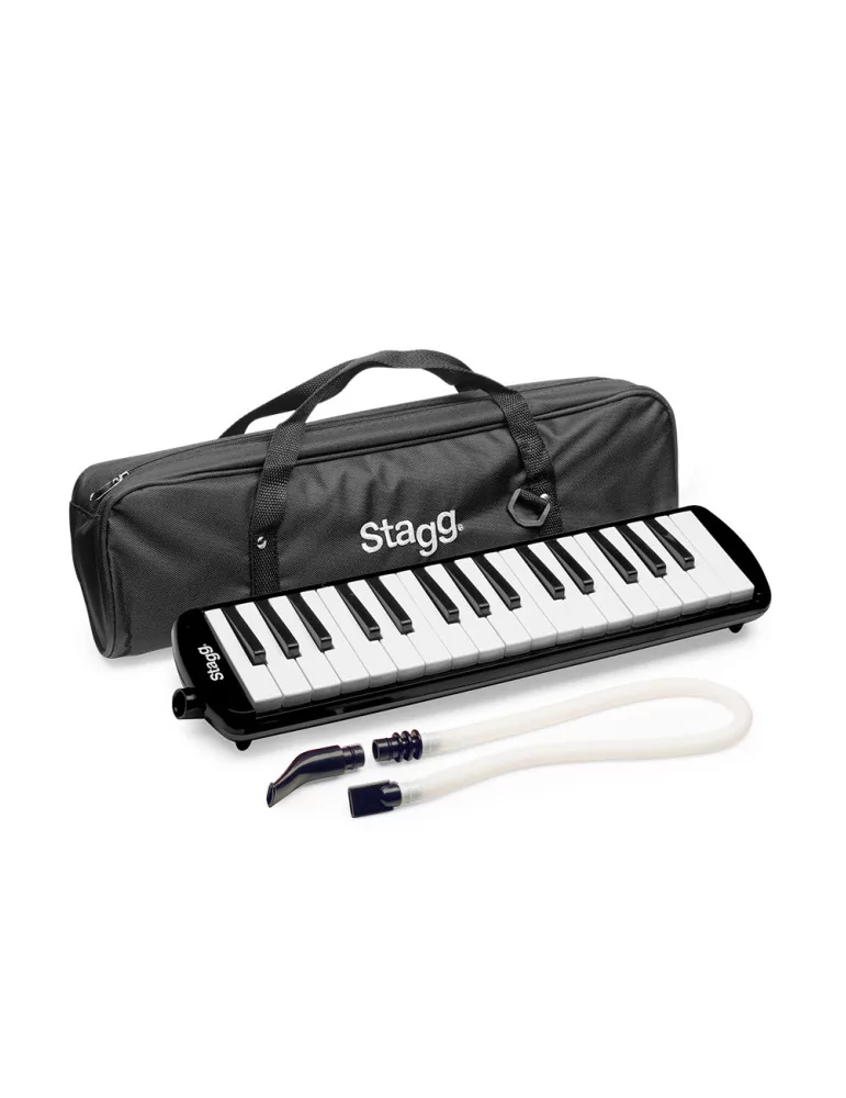  STAGG MELOSTA32 BK Black plastic melodica with 32 keys and black bag|MusicGoodDeal 