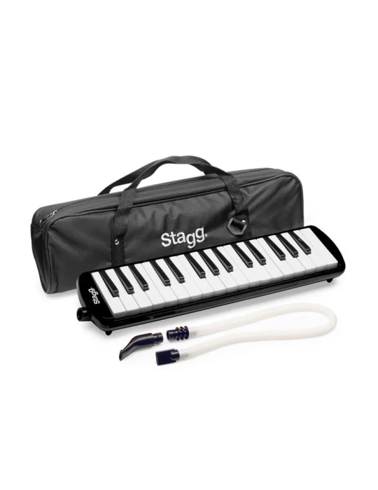  STAGG MELOSTA32 BK Black plastic melodica with 32 keys and black bag|MusicGoodDeal 