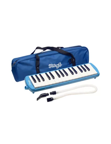  STAGG MELOSTA32 BL Blue plastic melodica with 32 keys and blue bag|MusicGoodDeal 