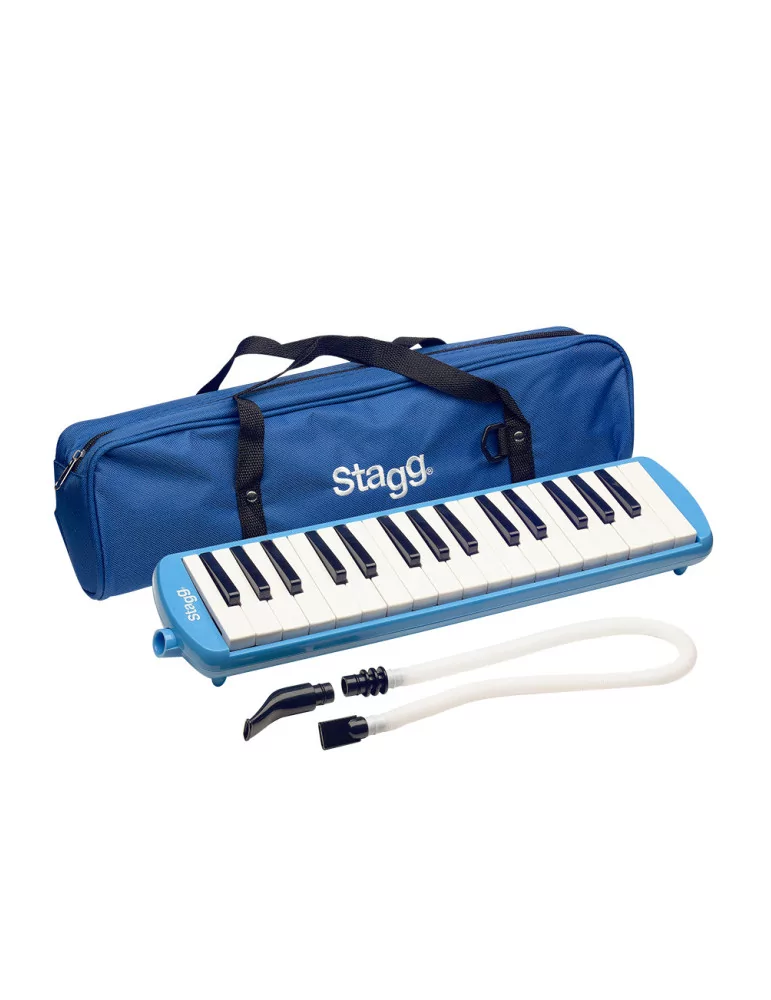  STAGG MELOSTA32 BL Blue plastic melodica with 32 keys and blue bag|MusicGoodDeal 