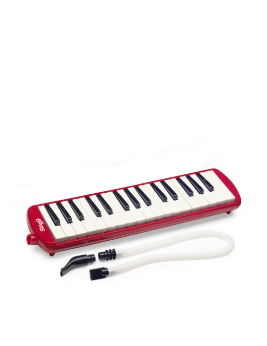  STAGG MELOSTA32 RD Red plastic melodica with 32 keys and black and red bag|MusicGoodDeal 