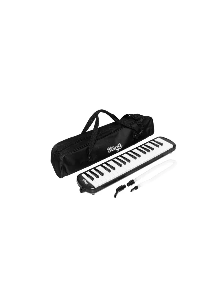  STAGG MELOSTA37 BK Black plastic melodica with 37 keys and black bag|MusicGoodDeal 