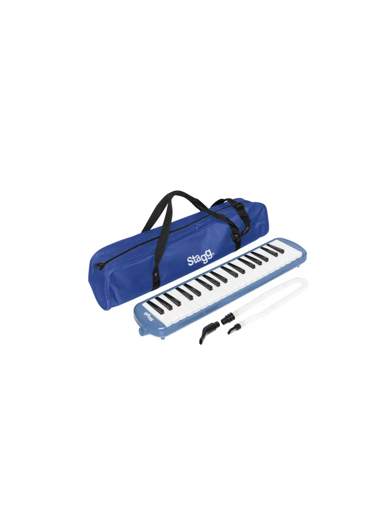  STAGG MELOSTA37 BL Blue plastic melodica with 37 keys and black bag|MusicGoodDeal 