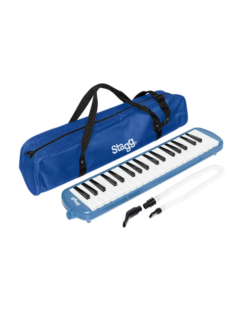  STAGG MELOSTA37 BL Blue plastic melodica with 37 keys and black bag|MusicGoodDeal 