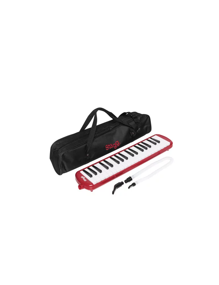  STAGG MELOSTA37 RD Red plastic melodica with 37 keys and black bag|MusicGoodDeal 