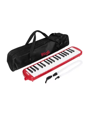  STAGG MELOSTA37 RD Red plastic melodica with 37 keys and black bag|MusicGoodDeal  2