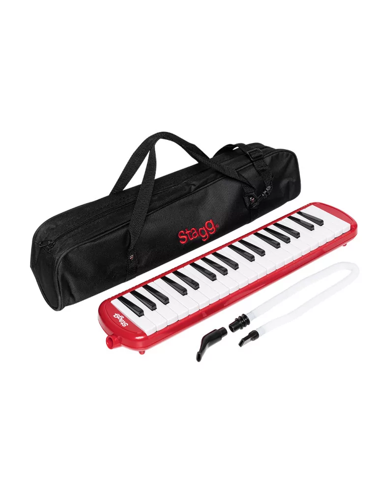  STAGG MELOSTA37 RD Red plastic melodica with 37 keys and black bag|MusicGoodDeal 