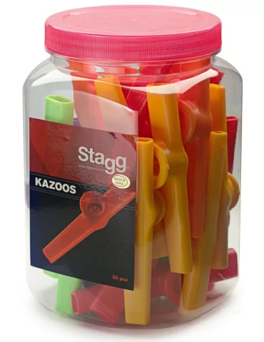  STAGG KAZOO-30 Box of 30 plastic kazoos of different colours|MusicGoodDeal 