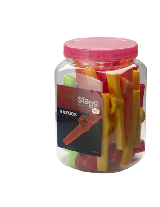  STAGG KAZOO-30 Box of 30 plastic kazoos of different colours|MusicGoodDeal 