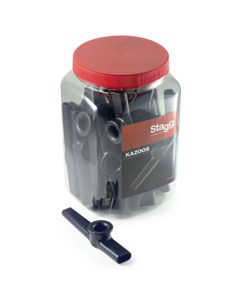  STAGG KAZOO-30 BK Box of 30 black plastic kazoos|MusicGoodDeal 