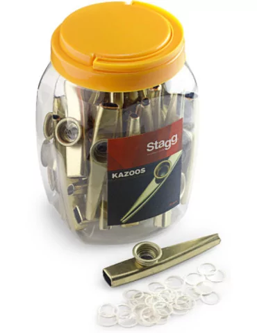  STAGG KAZOO METAL-30 Box of 30 golden metal kazoos|MusicGoodDeal 