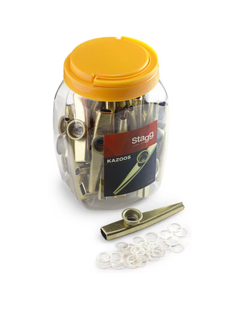  STAGG KAZOO METAL-30 Box of 30 golden metal kazoos|MusicGoodDeal 
