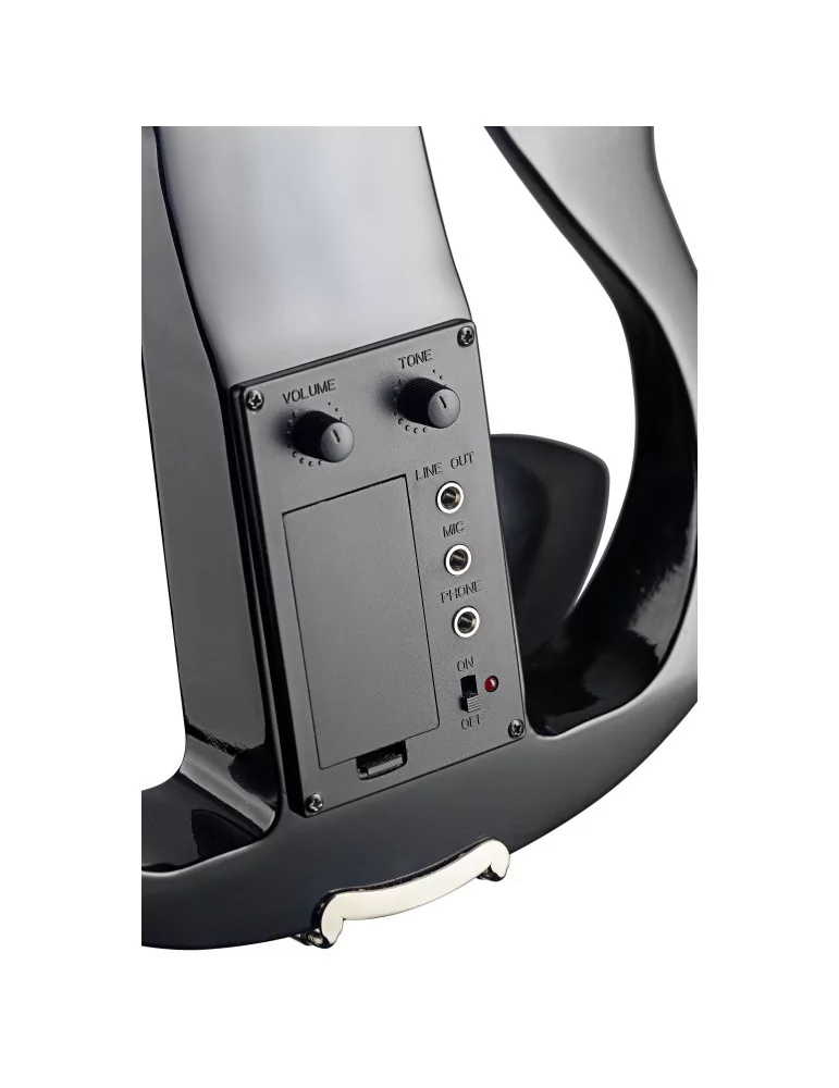  STAGG EVN X-4/4 BK Pack de violín eléctrico 4/4 con violín eléctrico negro, estuche semirrígido y auriculares|MusicGoodDeal 