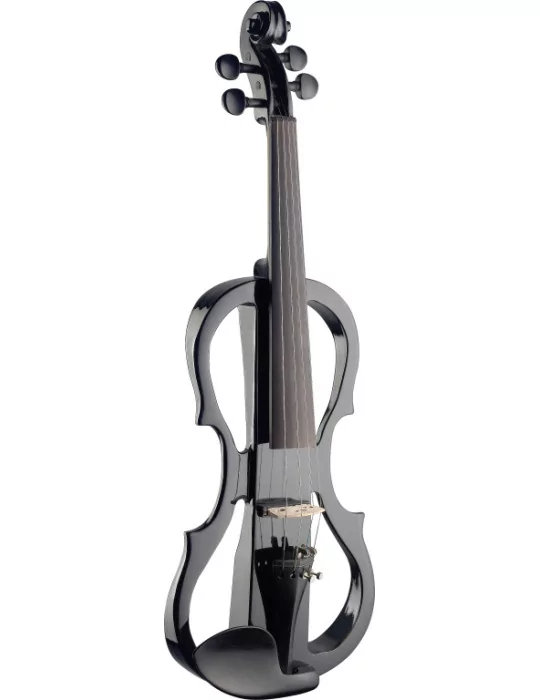  STAGG EVN X-4/4 BK Pack de violín eléctrico 4/4 con violín eléctrico negro, estuche semirrígido y auriculares|MusicGoodDeal 