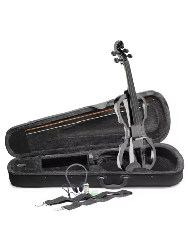 STAGG EVN X-4 4 MBK 4/4 electric violin pack | MusicGoodDeal