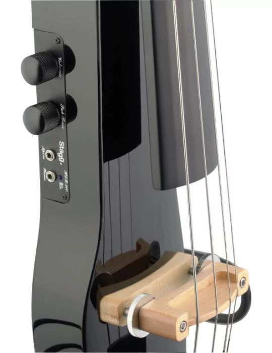  STAGG ECL 4/4 BK 4/4 electric cello with gigbag, black|MusicGoodDeal 