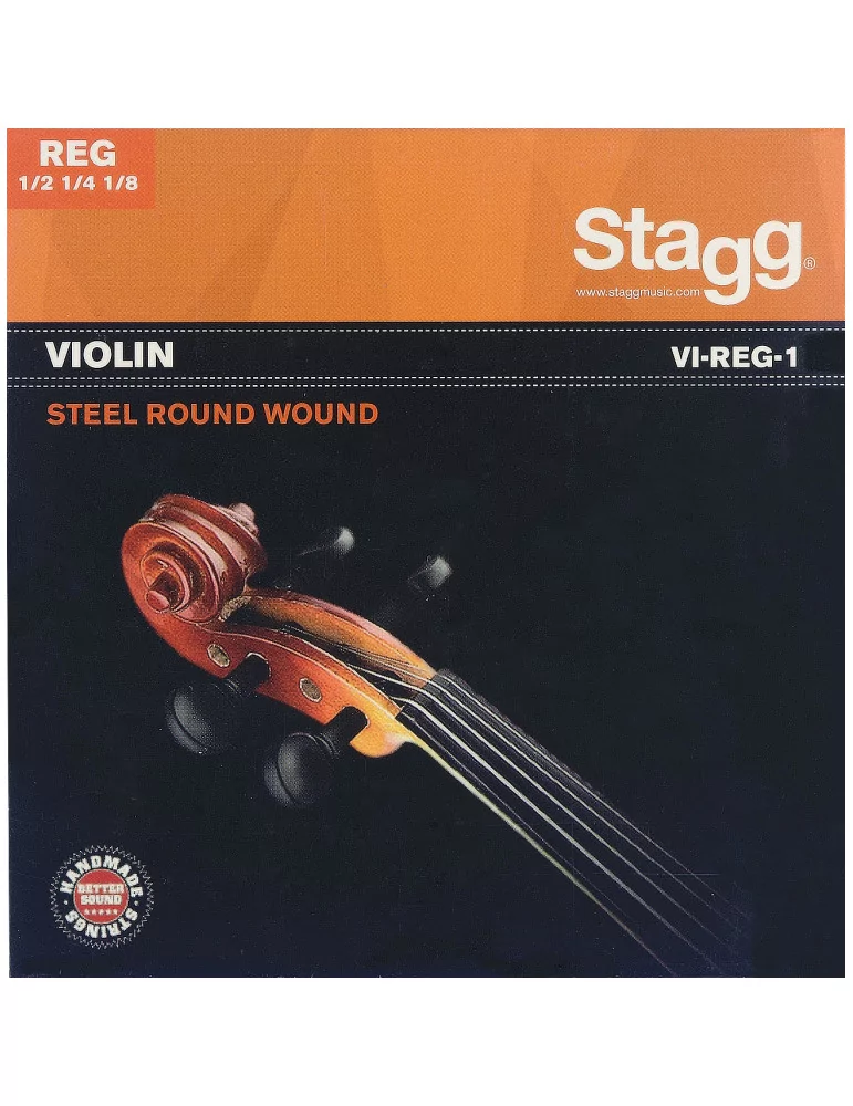  STAGG VI-REG-1 Juego de cuerdas de violín 1/2, 1/4 y 1/8, acero extruido, extra extraligero|MusicGoodDeal 
