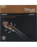  STAGG VI-REG-4 4/4 & 3/4 Violin string set, steel round-wound, extra extra-light|MusicGoodDeal 