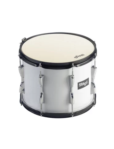  STAGG MATD-1412 14 x 12" marching tenor drum, white, with strap|MusicGoodDeal 
