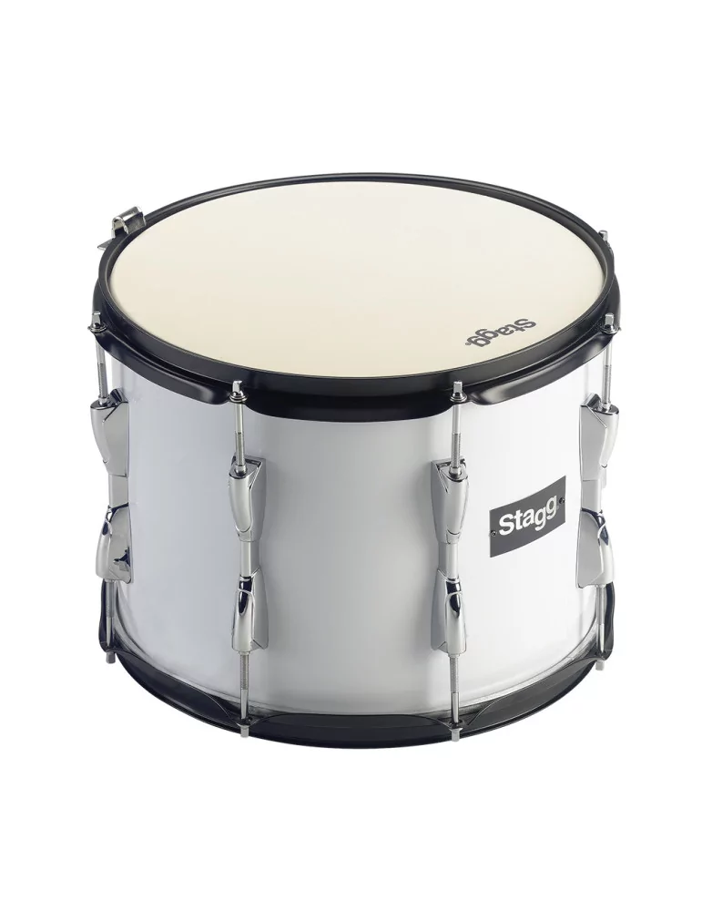  STAGG MATD-1412 14 x 12" marching tenor drum, white, with strap|MusicGoodDeal 