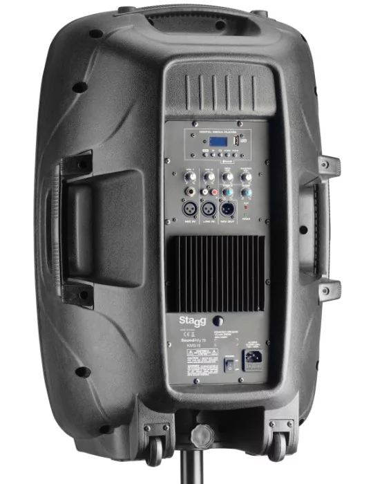  STAGG KMS15-0 15” 2-way active speaker, analog, class A/B, Bluetooth® wireless technology, 200 watts peak power|MusicGoodDeal 