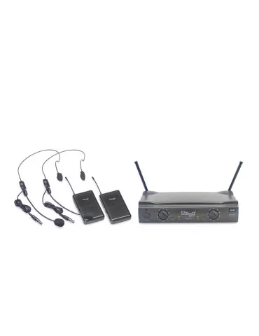  STAGG SUW 50 HH FH EU UHF true diversity 2-channel headset wireless system|MusicGoodDeal  2