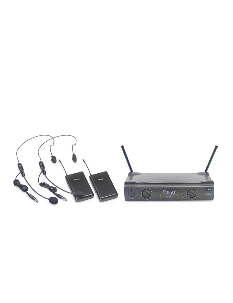  STAGG SUW 50 HH FH EU Sistema de auriculares inalámbricos UHF True Diversity de 2 canales|MusicGoodDeal 