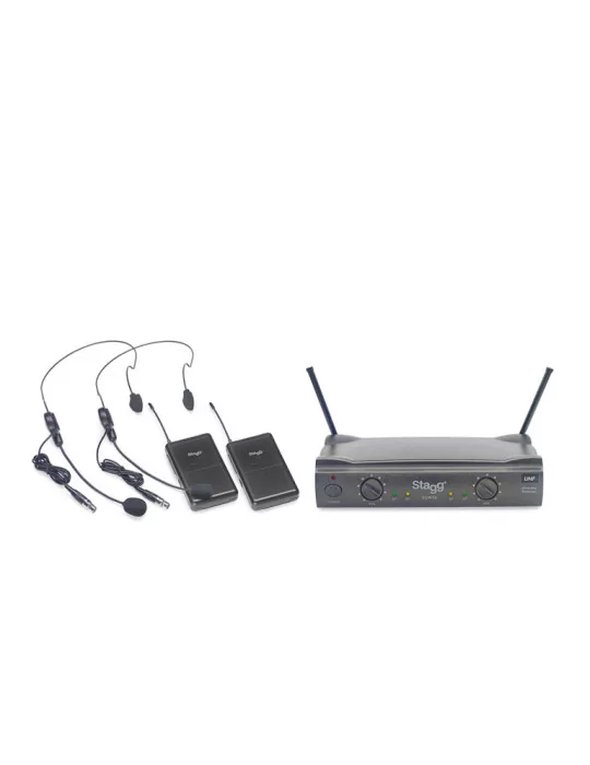  STAGG SUW 50 HH FH EU Sistema de auriculares inalámbricos UHF True Diversity de 2 canales|MusicGoodDeal 