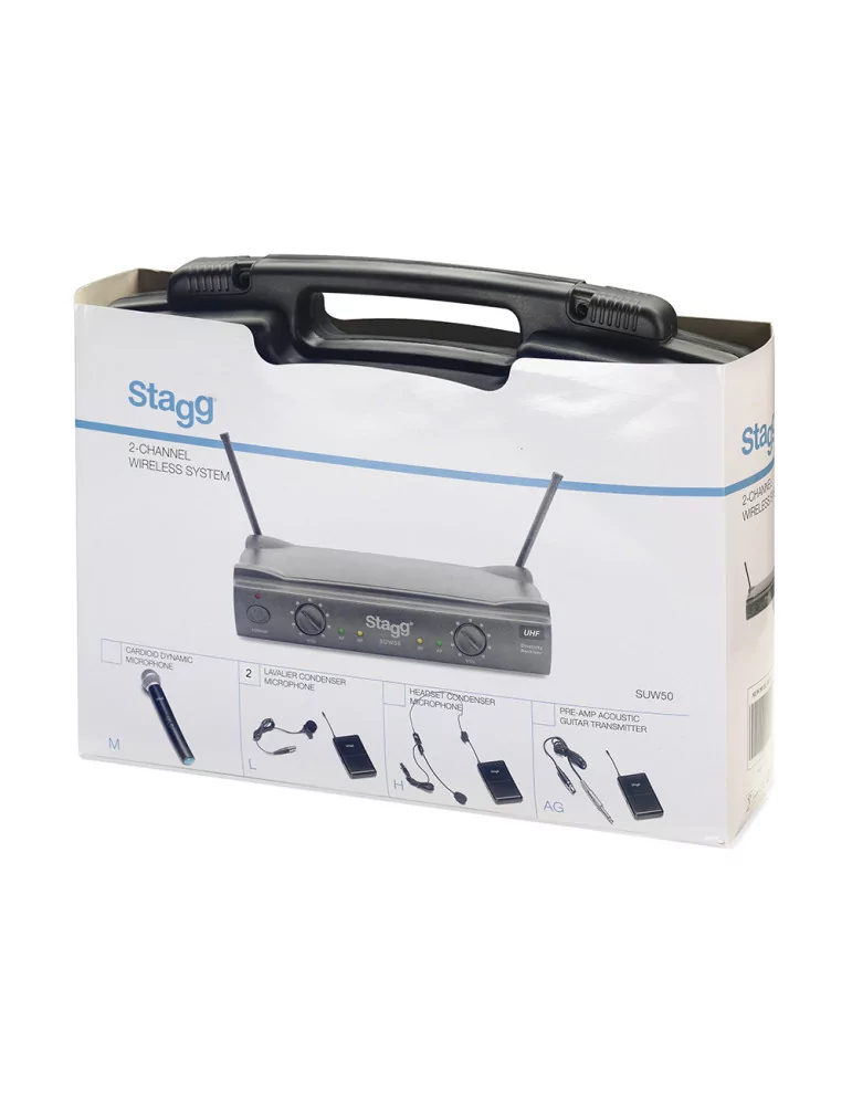  STAGG SUW 50 HH FH EU Sistema de auriculares inalámbricos UHF True Diversity de 2 canales|MusicGoodDeal 