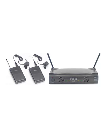  STAGG SUW 50 LL EG EU UHF true diversity 2-channel lapel microphone wireless system|MusicGoodDeal  2