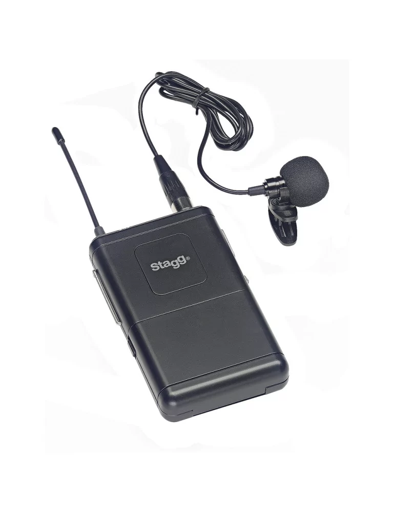  STAGG SUW 50 LL EG EU UHF true diversity 2-channel lapel microphone wireless system|MusicGoodDeal 