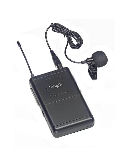  STAGG SUW 50 LL EG EU UHF true diversity 2-channel lapel microphone wireless system|MusicGoodDeal 