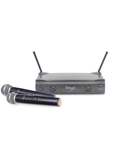  STAGG SUW 50 MM FH EU UHF true diversity 2-channel handheld microphone wireless system|MusicGoodDeal 