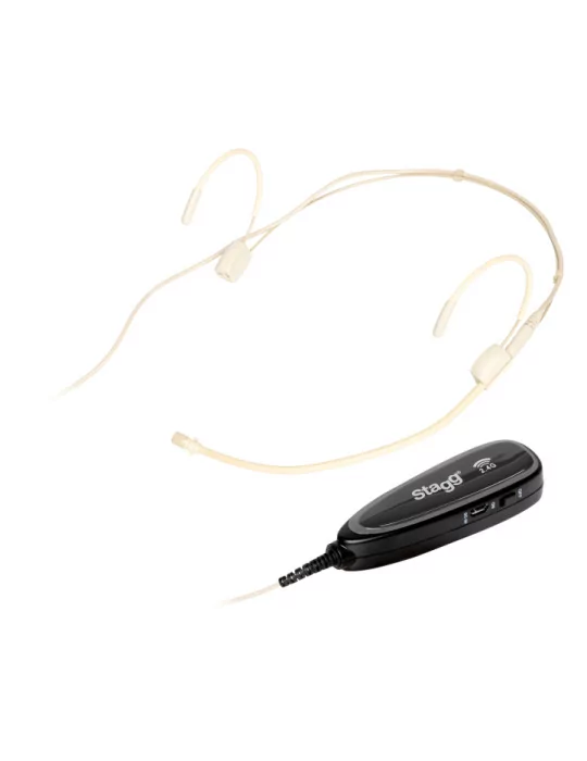  STAGG SUW 12H-BE Beige wireless headset microphone set (with transmitter and receiver)|MusicGoodDeal 