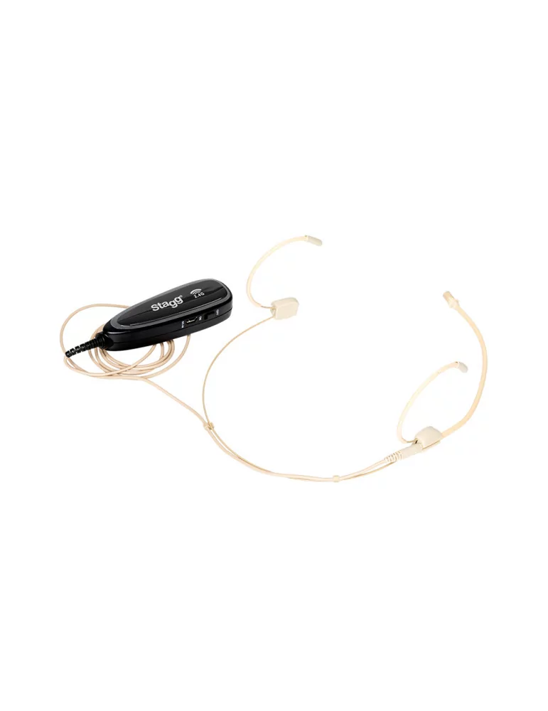  STAGG SUW 12H-BE Beige wireless headset microphone set (with transmitter and receiver)|MusicGoodDeal 