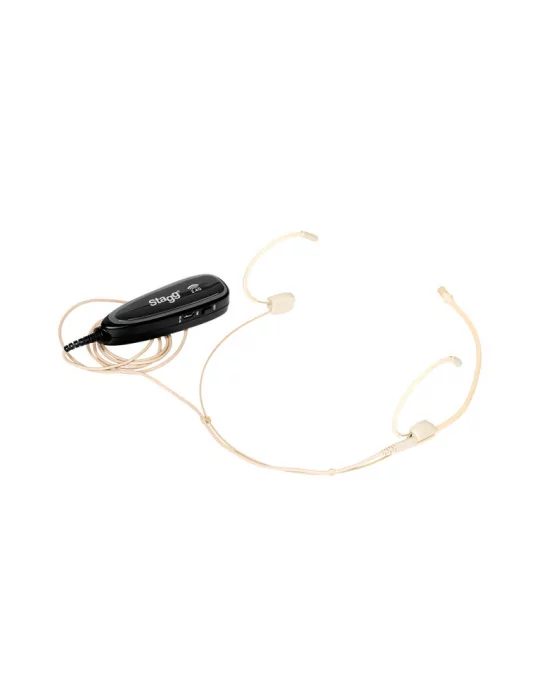  STAGG SUW 12H-BE Beige wireless headset microphone set (with transmitter and receiver)|MusicGoodDeal 