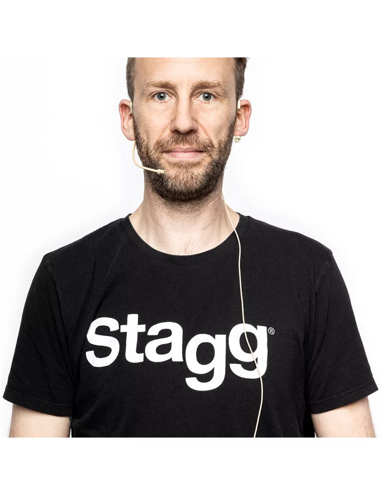  STAGG SUW 12H-BE Beige wireless headset microphone set (with transmitter and receiver)|MusicGoodDeal 