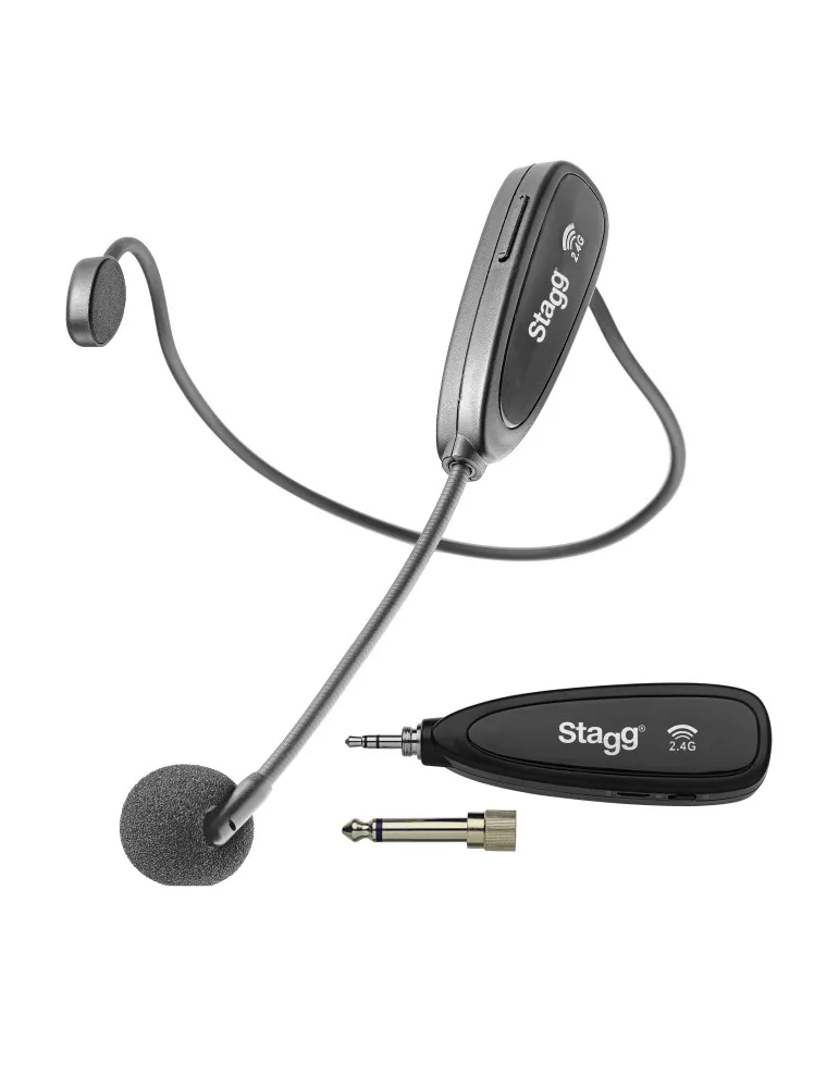  STAGG SUW 12H-BK 2.4 GHZ wireless headset microphone set (with transmitter and receiver)|MusicGoodDeal 