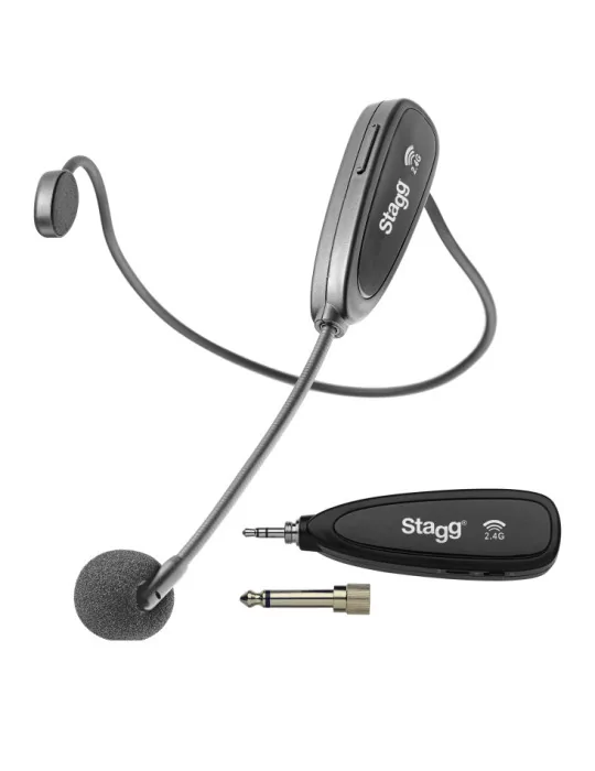  STAGG SUW 12H-BK 2.4 GHZ wireless headset microphone set (with transmitter and receiver)|MusicGoodDeal 
