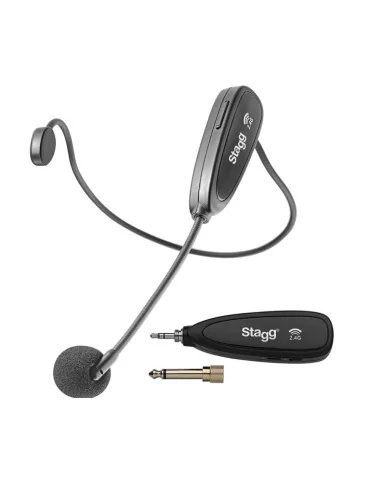  STAGG SUW 12H-BK 2.4 GHZ wireless headset microphone set (with transmitter and receiver)|MusicGoodDeal  2