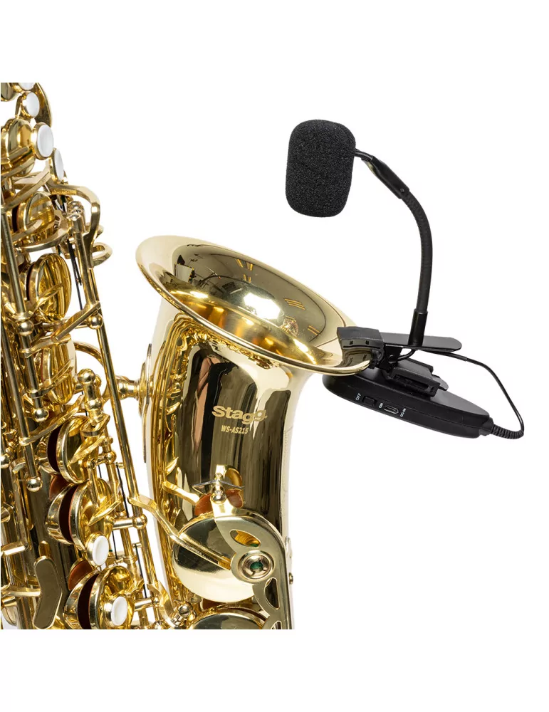  STAGG SUW 12S Wireless saxophone microphone set (with transmitter and receiver)|MusicGoodDeal 