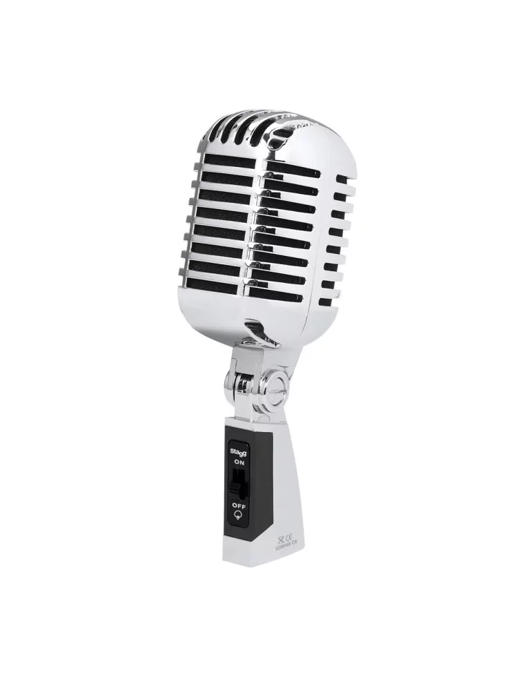  STAGG SDMP40 CR Micrófono dinámico cardioide multifunción estilo años 50|MusicGoodDeal 