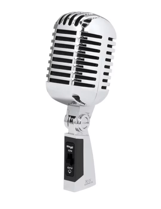  STAGG SDMP40 CR Micrófono dinámico cardioide multifunción estilo años 50|MusicGoodDeal 