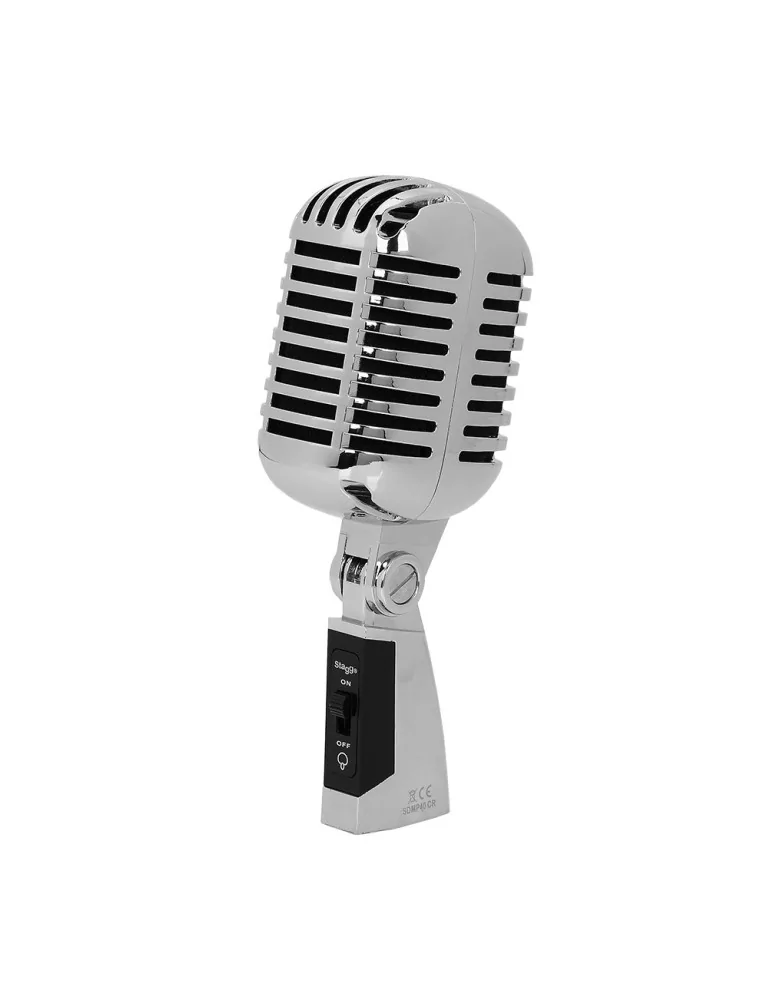  STAGG SDMP40 CR Micrófono dinámico cardioide multifunción estilo años 50|MusicGoodDeal 