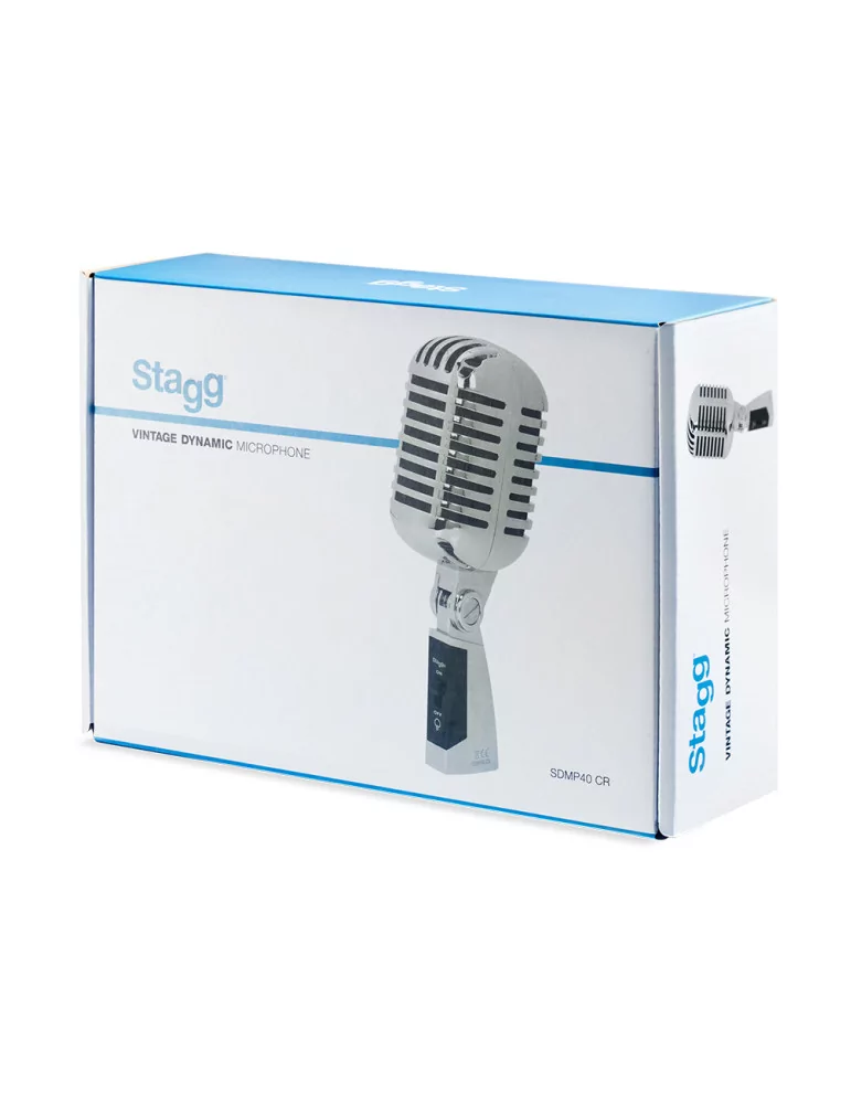  STAGG SDMP40 CR Micrófono dinámico cardioide multifunción estilo años 50|MusicGoodDeal 