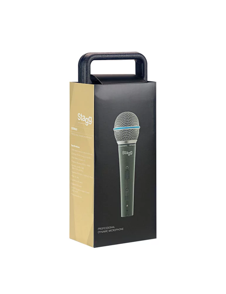 STAGG SDM60 Micrófono dinámico cardioide, modelo profesional, celda DC164|MusicGoodDeal 
