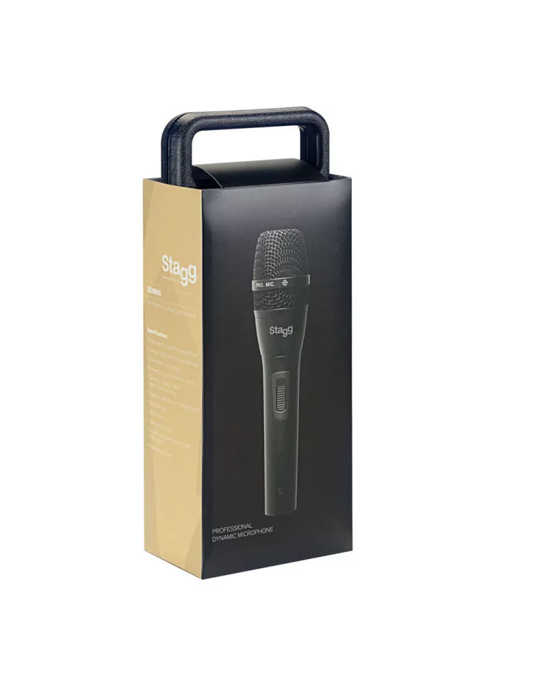  STAGG SDM80 Micrófono cardioide dinámico, modelo profesional, celda DC26|MusicGoodDeal 